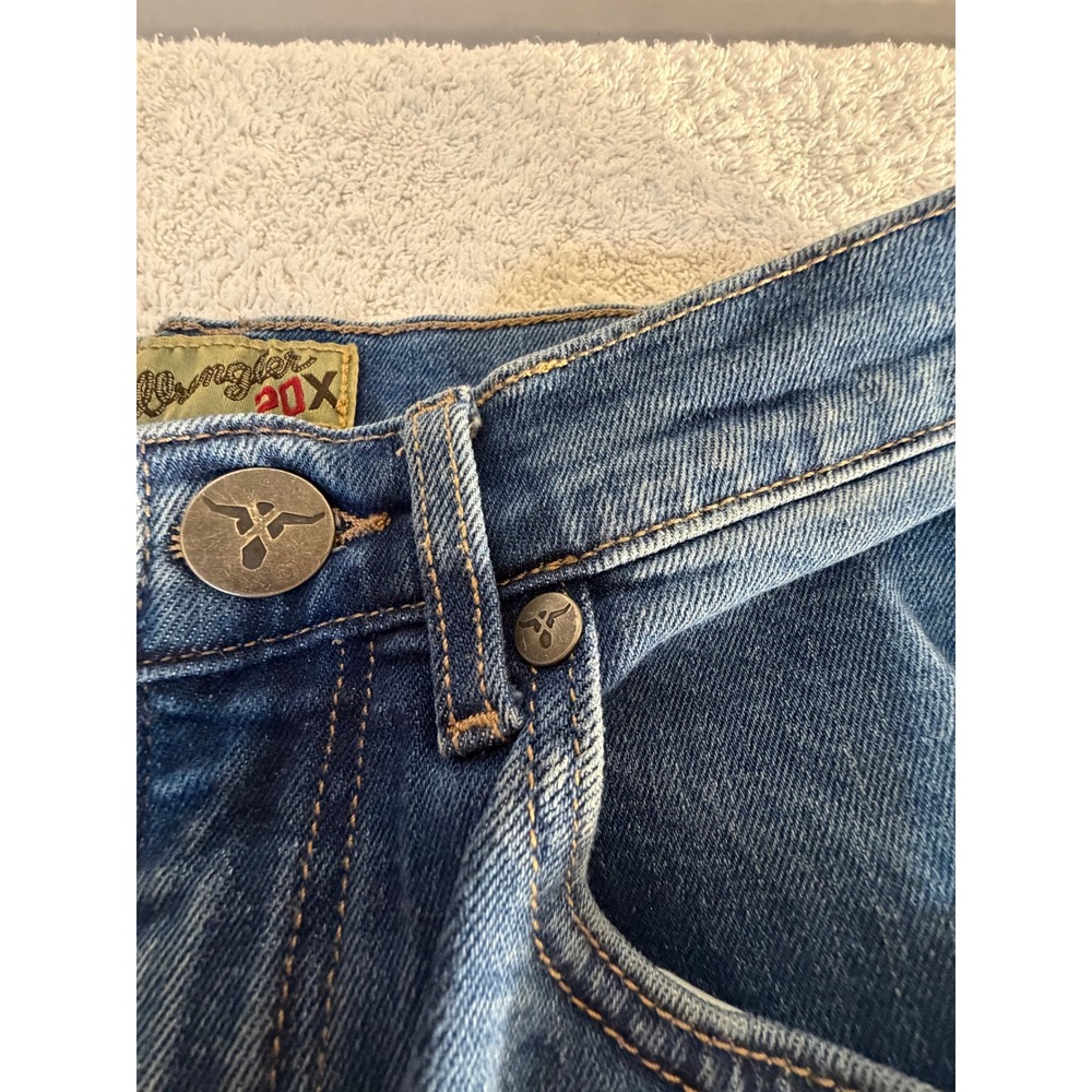 Wrangler 20X Style 42 Vintage Bootcut Jeans Mens 29x34 Blue Denim Mid Wash - Picture 11 of 16